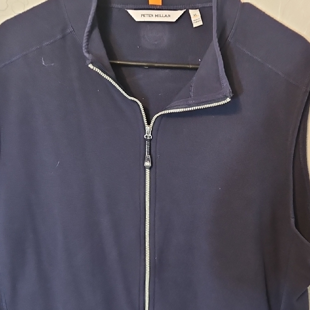 Peter Millar Dark Blue Full-Zip Vest